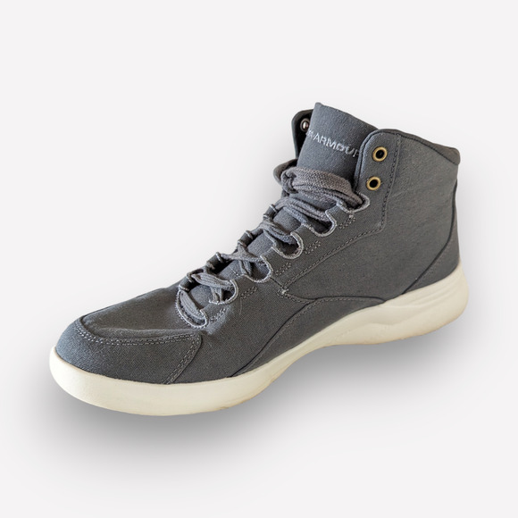Under Armour Charged Pivot Gray Canvas Mid Top Sneaker size 8.5 - Picture 1 of 8